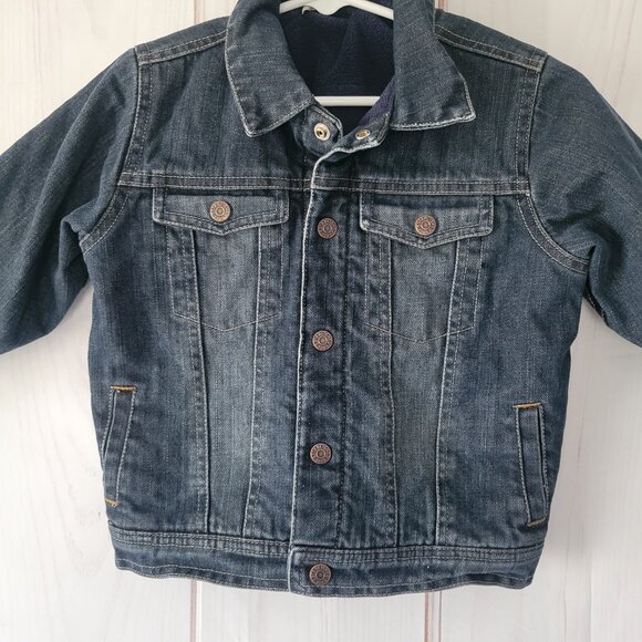 The Children’s Place Lined Denim Jean Jacket, Girl 4T, Snap Front Closure, Lined - Picture 5 of 15